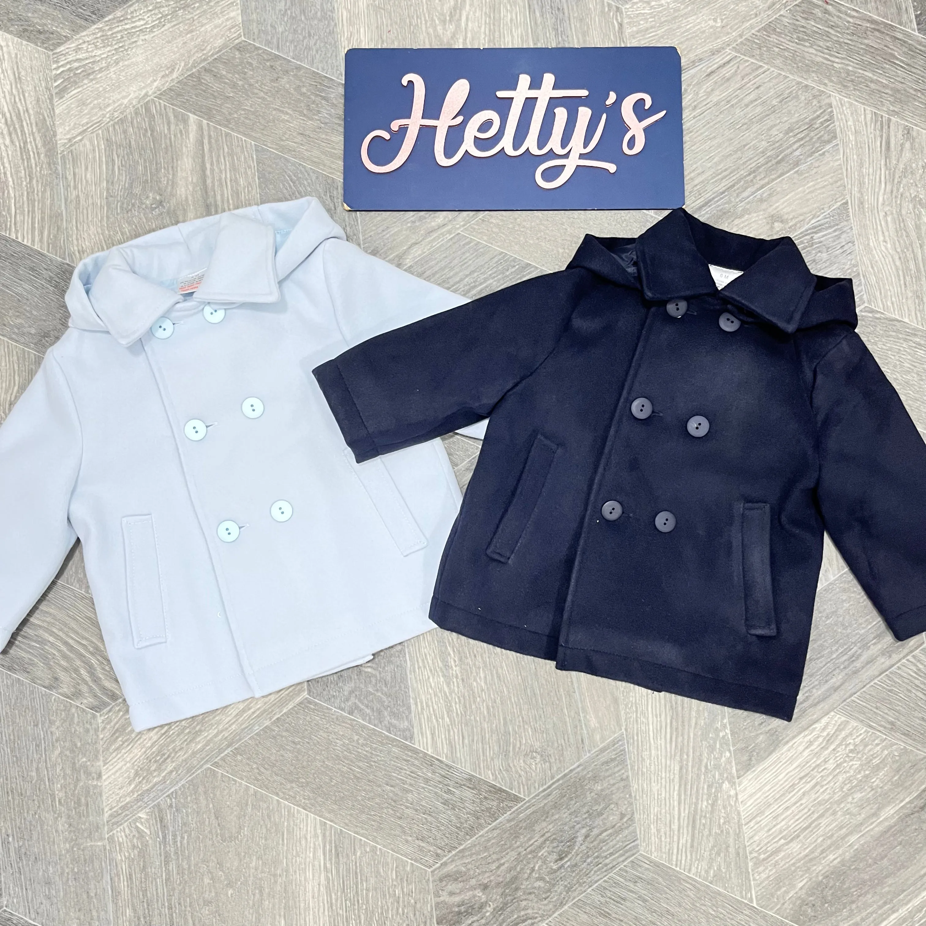 Boys Double Breasted Button Coat