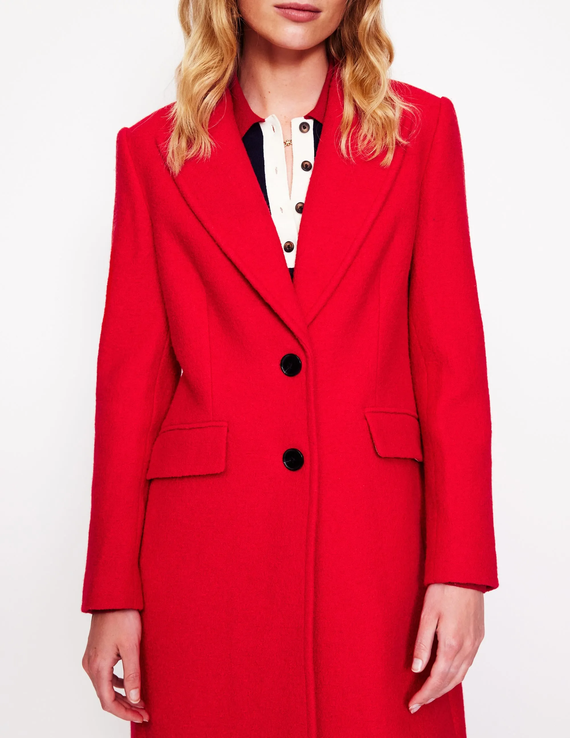 Chichester Textured Coat-High Risk Red