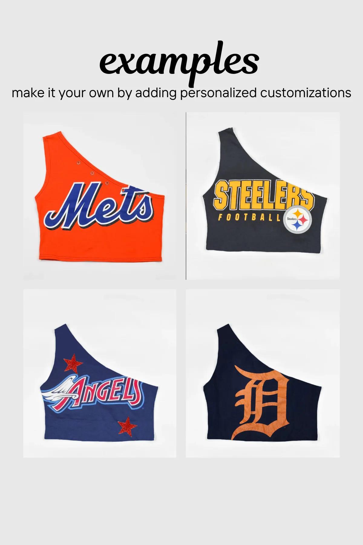 Custom Order One Shoulder Tank Mock Up And Deposit