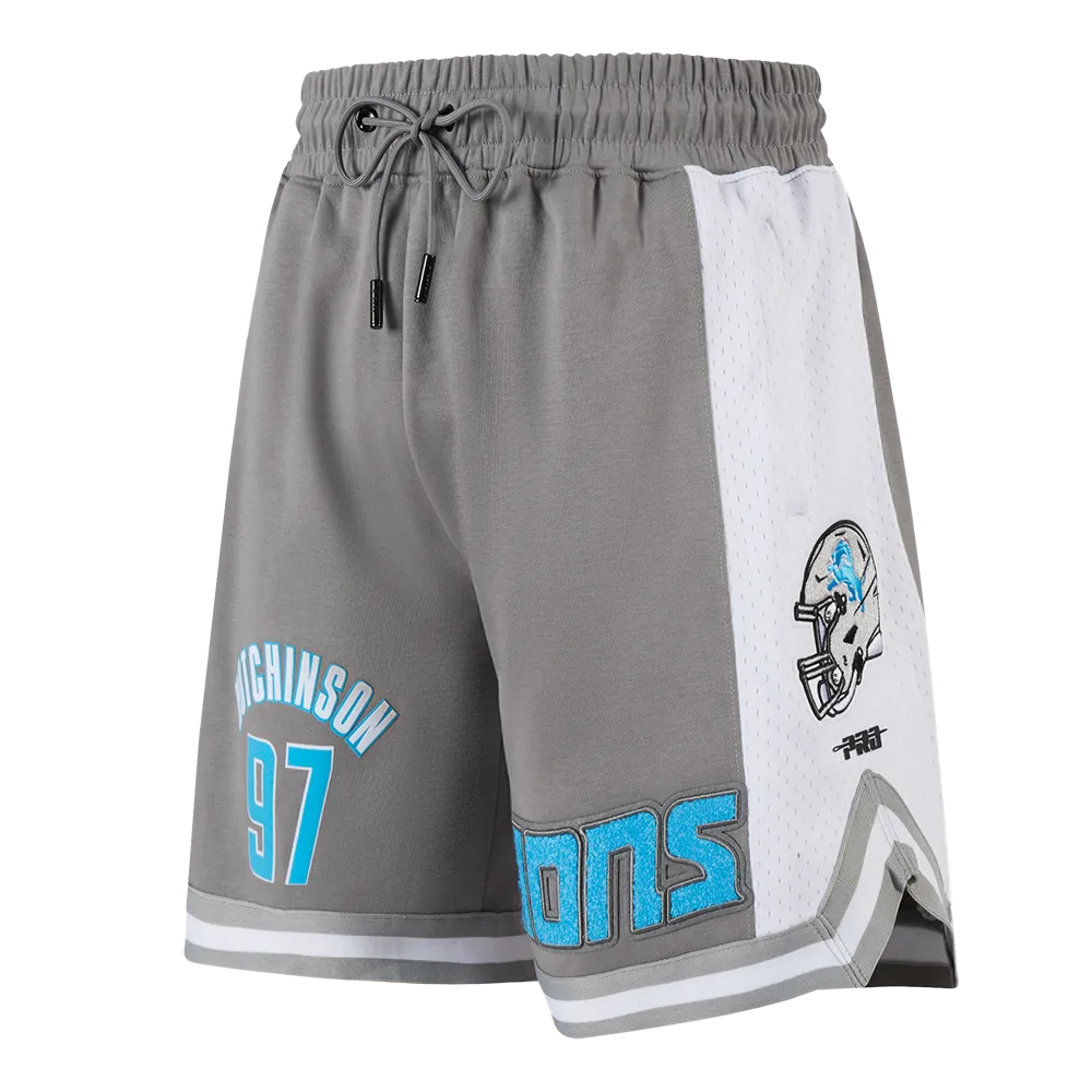 DETROIT LIONS AIDAN HUTCHINSON #97 CLASSIC MEN'S DK 2.0 SHORT\ (GRAY)