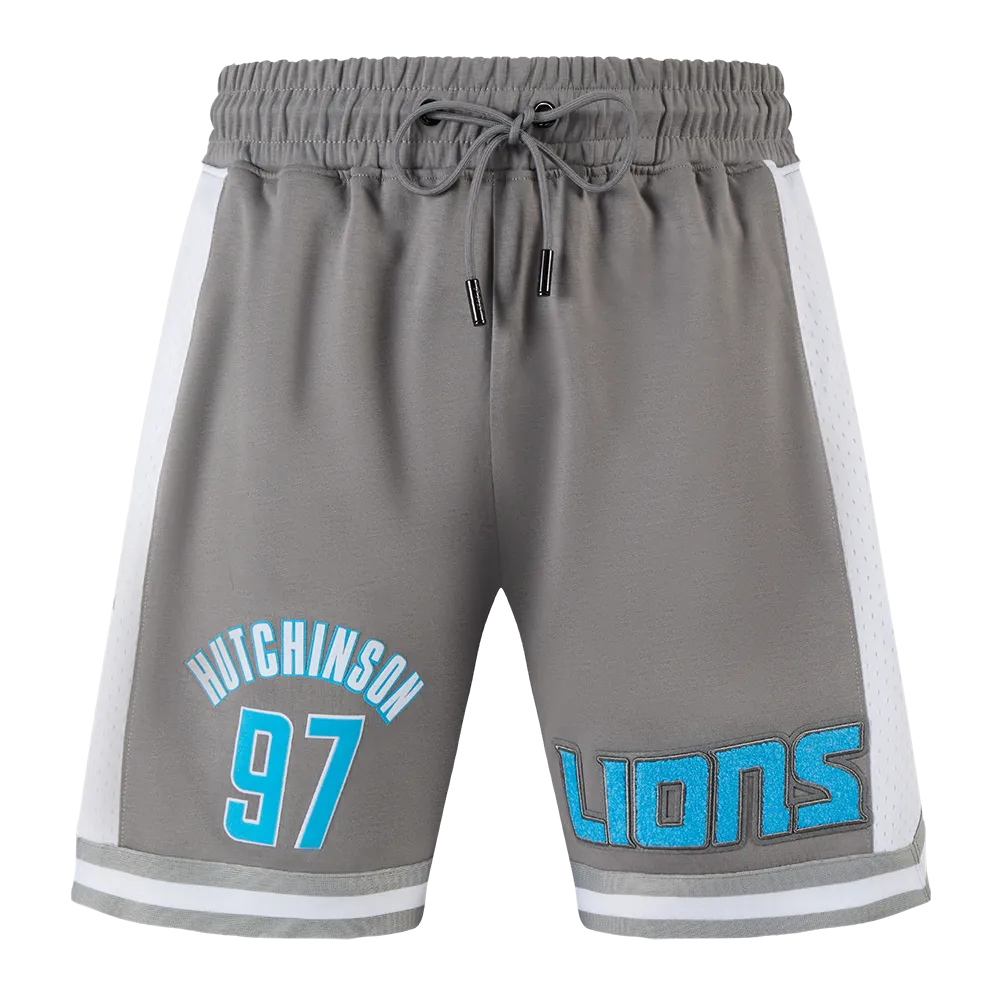 DETROIT LIONS AIDAN HUTCHINSON #97 CLASSIC MEN'S DK 2.0 SHORT\ (GRAY)