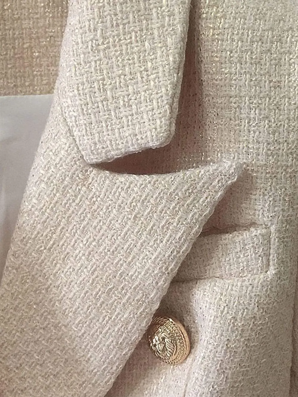 Double-Breasted Metal Blazer