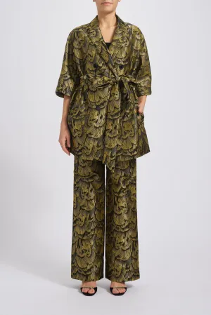 Feather Jacquard Coat