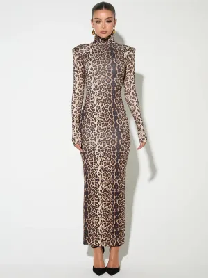 Leona Leopard Print Maxi DressBold & Elegant Eveningwear
