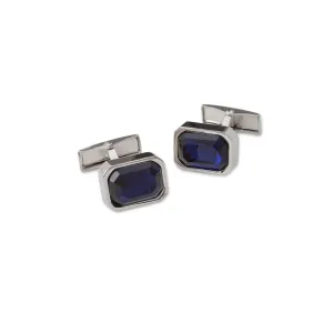 Navy Crystal Cufflinks