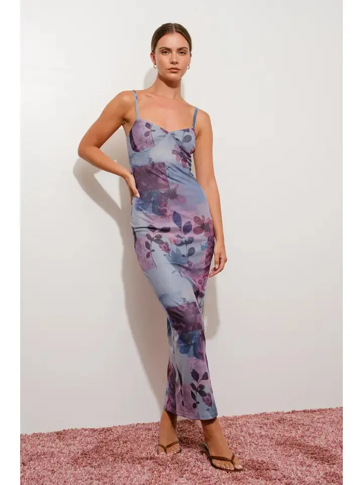 NB Print Mesh Maxi Dress