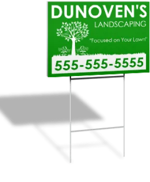 Print My Yard Sign - 24x18 Double Sided w/stake