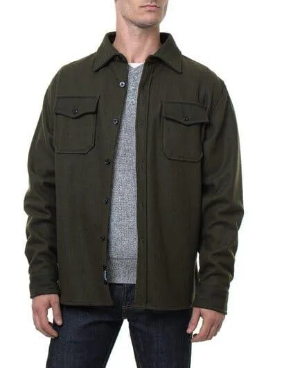 Schott NYC - Men's CPO Wool Shirt - Olive