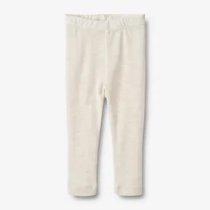Wool Leggings Agi | Baby - eggshell melange